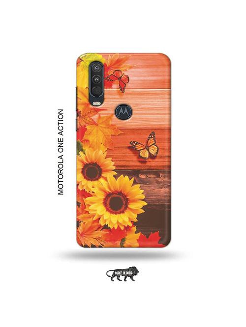 tweakymod designer printed hard case | flowers back cover compatible with motorola one action - 19032880 - Very Small Image - 1