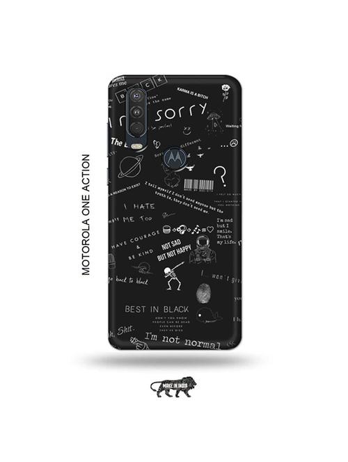 tweakymod designer printed hard case | nerdy sorry back cover compatible with motorola one action - 19032911 - Very Small Image - 1