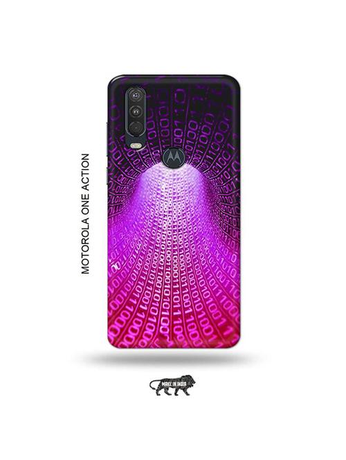 tweakymod designer printed hard case | data flow back cover compatible with motorola one action - 19032915 - Very Small Image - 1