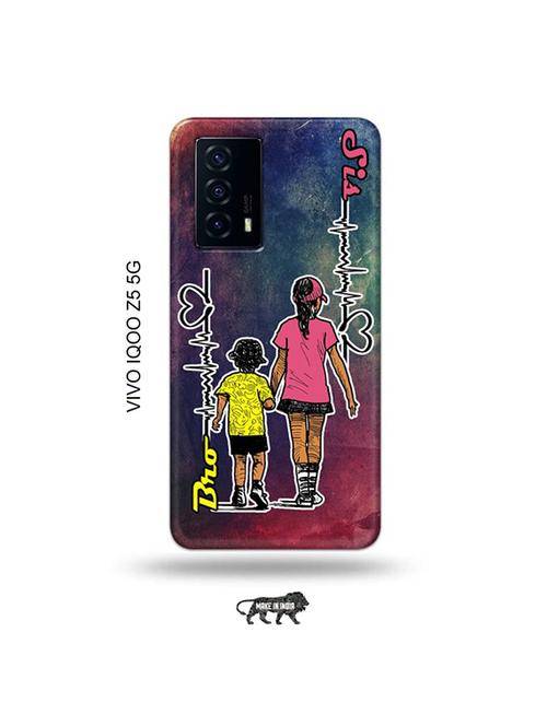 tweakymod designer printed hard case | bro sis back cover compatible with vivo iqoo z5 5g - 19033495 - Very Small Image - 1