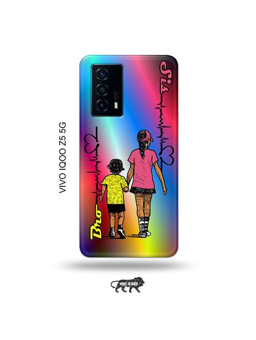 tweakymod designer printed hard case | brother sister back cover compatible with vivo iqoo z5 5g - 19033496 - Very Small Image - 1