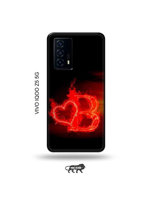 fire heart letter b back cover compatible with vivo iqoo z5 5g - 19033498 - Very Small Image - 1