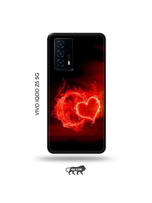 fire heart letter c back cover compatible with vivo iqoo z5 5g - 19033499 - Very Small Image - 1