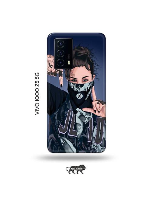 tweakymod designer printed hard case | funky girl back cover compatible with vivo iqoo z5 5g - 19033559 - Very Small Image - 1