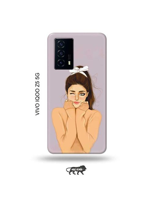cozy girl back cover compatible with vivo iqoo z5 5g - 19033578 - Very Small Image - 1
