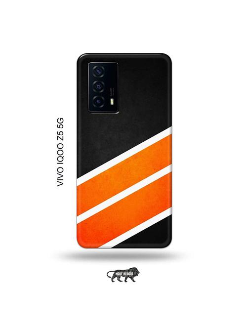 tweakymod designer printed hard case | orange strips back cover compatible with vivo iqoo z5 5g - 19033588 - Very Small Image - 1