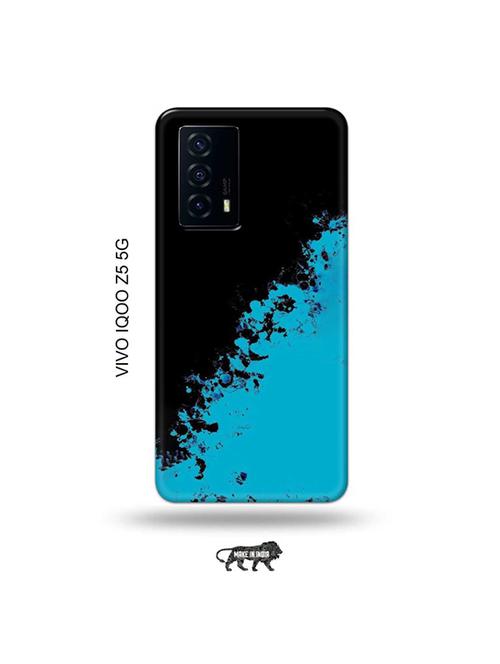 tweakymod designer printed hard case | blue black back cover compatible with vivo iqoo z5 5g - 19033604 - Very Small Image - 1