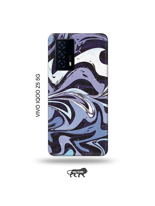 tweakymod designer printed hard case | messy blue back cover compatible with vivo iqoo z5 5g - 19033611 - Very Small Image - 1