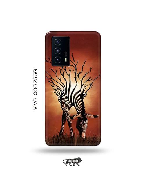 tweakymod designer printed hard case | zebra back cover compatible with vivo iqoo z5 5g - 19033640 - Very Small Image - 1