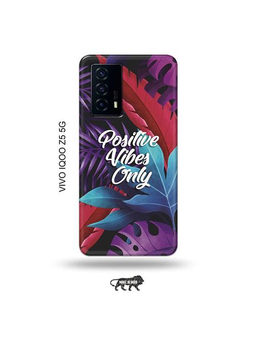tweakymod designer printed hard case | positive vibes only back cover compatible with vivo iqoo z5 5g - 19033683 - Very Small Image - 1