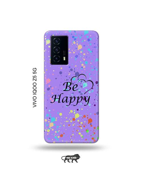 tweakymod designer printed hard case | be happy back cover compatible with vivo iqoo z5 5g - 19033686 - Very Small Image - 1