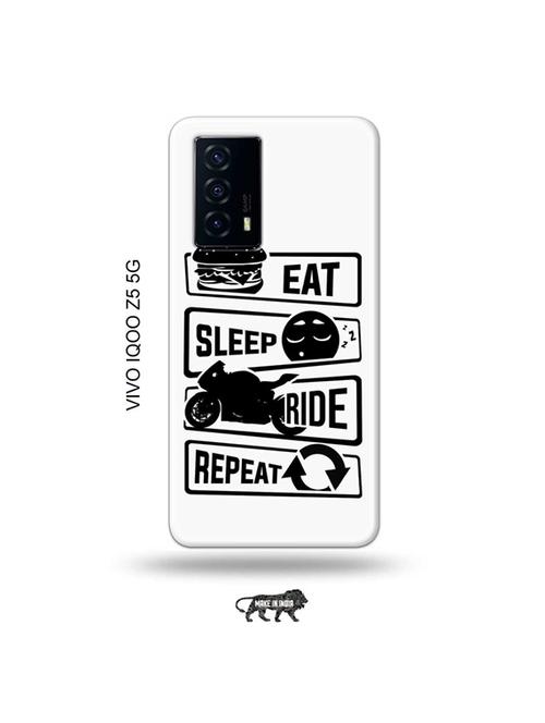 tweakymod designer printed hard case | eat sleep ride repeat back cover compatible with vivo iqoo z5 5g - 19033689 - Very Small Image - 1