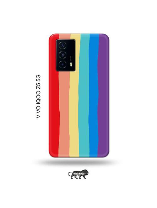 rainbow colour back cover compatible with vivo iqoo z5 5g - 19033783 - Very Small Image - 1