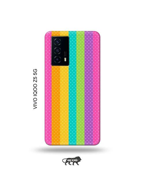 dotted rainbow back cover compatible with vivo iqoo z5 5g - 19033785 - Very Small Image - 1