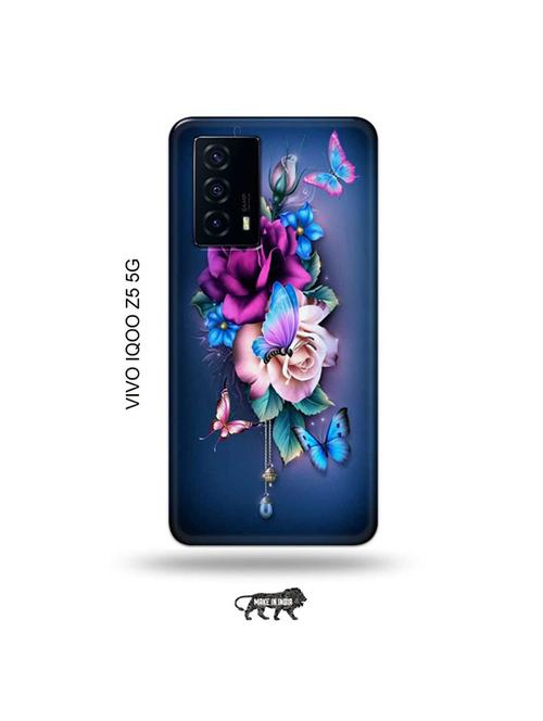 flowers back cover compatible with vivo iqoo z5 5g - 19033901 - Very Small Image - 1