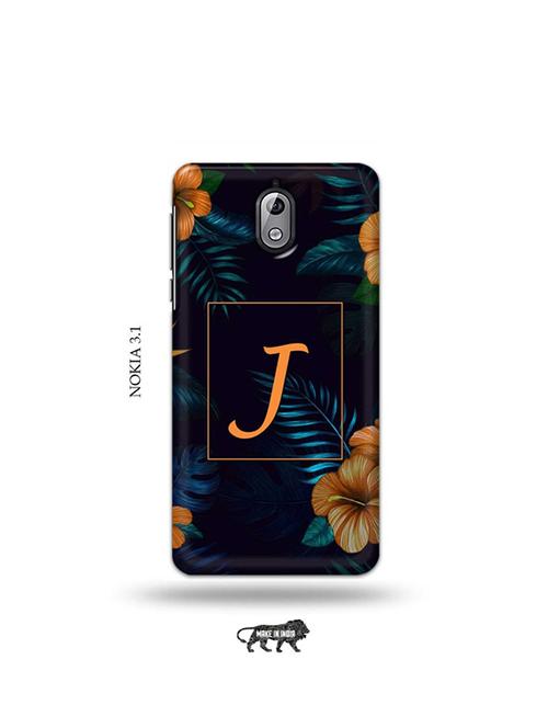 tweakymod designer printed hard case | floral j back cover compatible with nokia 3.1 - 19034051 - Very Small Image - 1