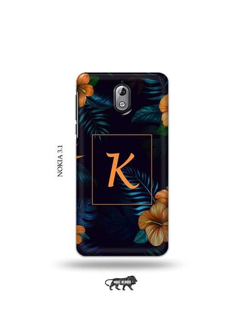 tweakymod designer printed hard case | floral k back cover compatible with nokia 3.1 - 19034052 - Very Small Image - 1