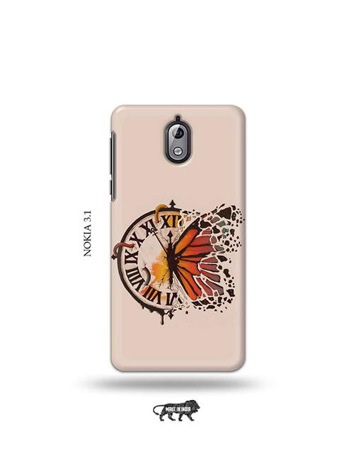 clock butterfly back cover compatible with nokia 3.1 - 19034157 - Very Small Image - 1