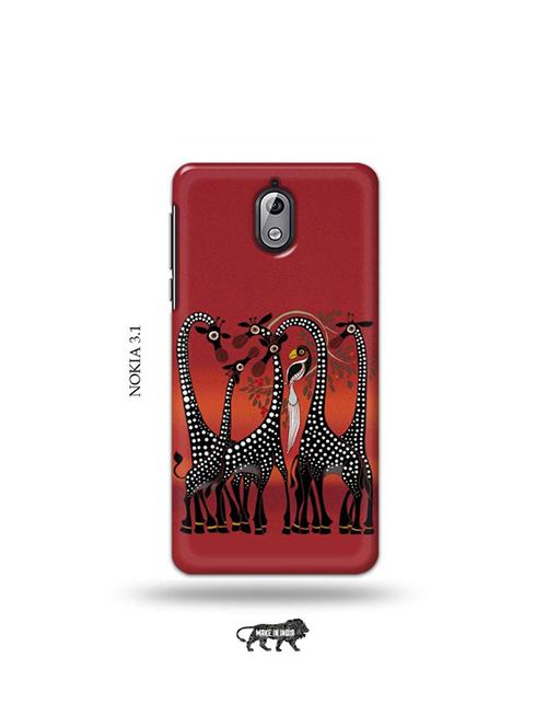 tweakymod designer printed hard case | kalankari giraffe back cover compatible with nokia 3.1 - 19034160 - Very Small Image - 1