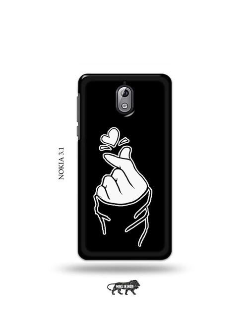korean heart gesture black back cover compatible with nokia 3.1 - 19034266 - Very Small Image - 1