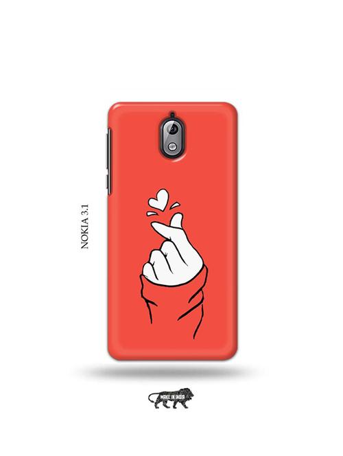 korean heart gesture pink back cover compatible with nokia 3.1 - 19034267 - Very Small Image - 1