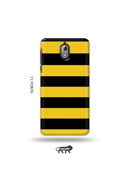 yellow strips back cover compatible with nokia 3.1 - 19034325 - Very Small Image - 1