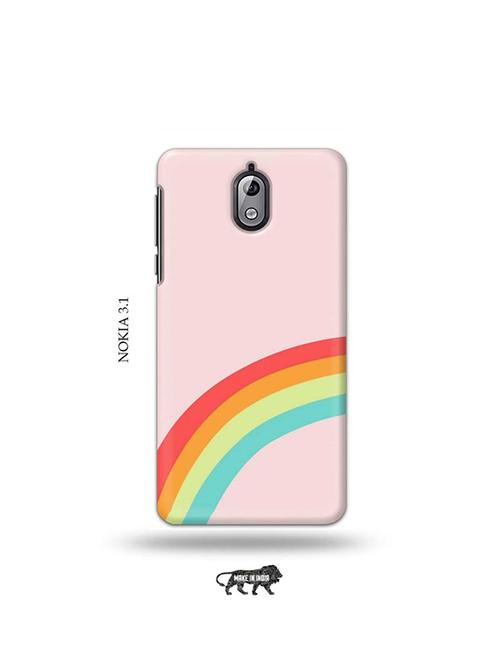 tweakymod designer printed hard case | rainbow back cover compatible with nokia 3.1 - 19034334 - Very Small Image - 1