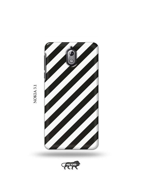 tweakymod designer printed hard case | white black back cover compatible with nokia 3.1 - 19034346 - Very Small Image - 1