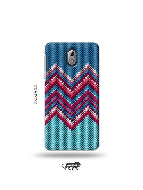 tweakymod designer printed hard case | woolen strips back cover compatible with nokia 3.1 - 19034381 - Very Small Image - 1