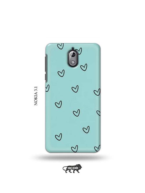 tweakymod designer printed hard case | hearts back cover compatible with nokia 3.1 - 19034405 - Very Small Image - 1