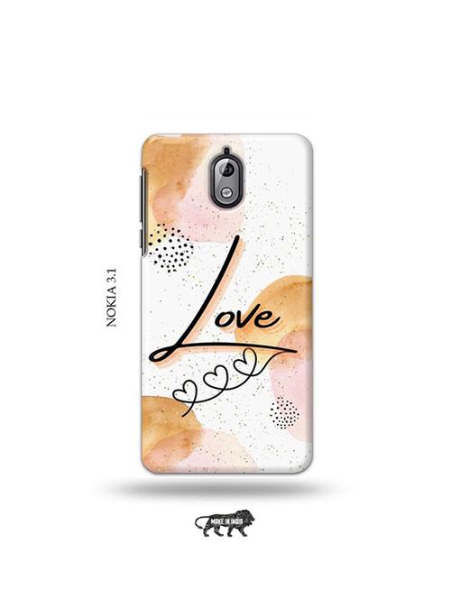 tweakymod designer printed hard case | love back cover compatible with nokia 3.1 - 19034406 - Very Small Image - 1