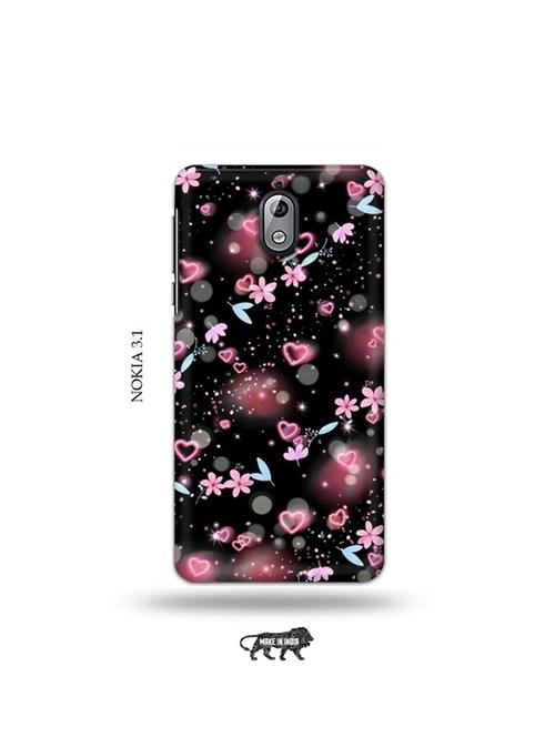 tweakymod designer printed hard case | flower and hearts back cover compatible with nokia 3.1 - 19034407 - Very Small Image - 1