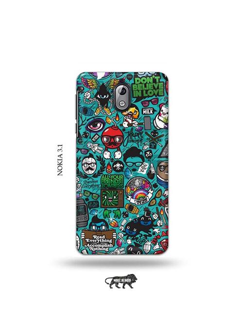 tweakymod designer printed hard case | zombies dope back cover compatible with nokia 3.1 - 19034458 - Very Small Image - 1