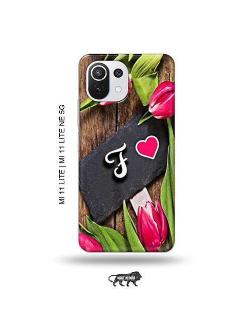 flower letter f back cover compatible with mi 11 lite, xiaomi 11 lite ne 5g - 19034512 - Very Small Image - 1