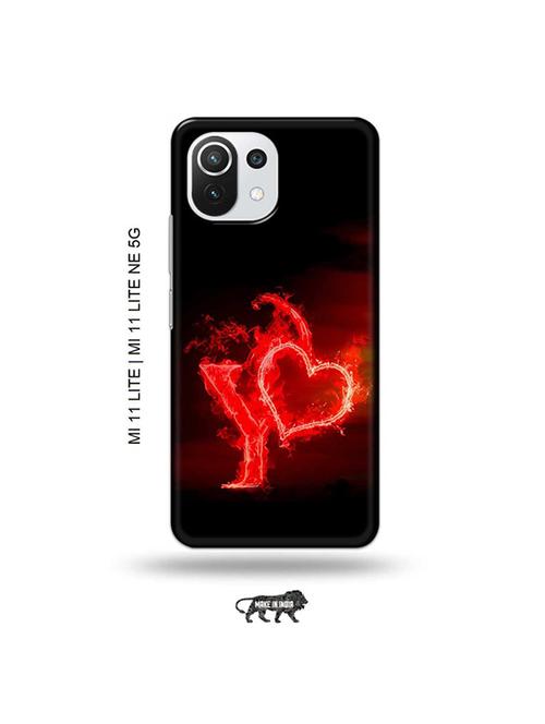 fire heart letter y back cover compatible with mi 11 lite, xiaomi 11 lite ne 5g - 19034559 - Very Small Image - 1
