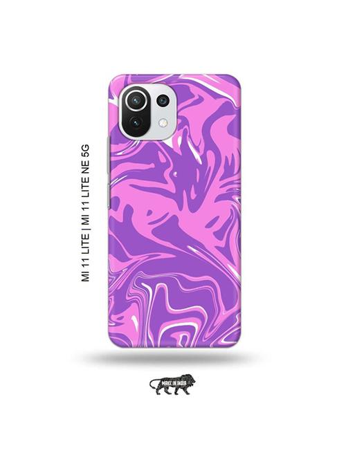 tweakymod designer printed hard case | messy pink back cover compatible with mi 11 lite, xiaomi 11 lite ne 5g - 19034639 - Very Small Image - 1