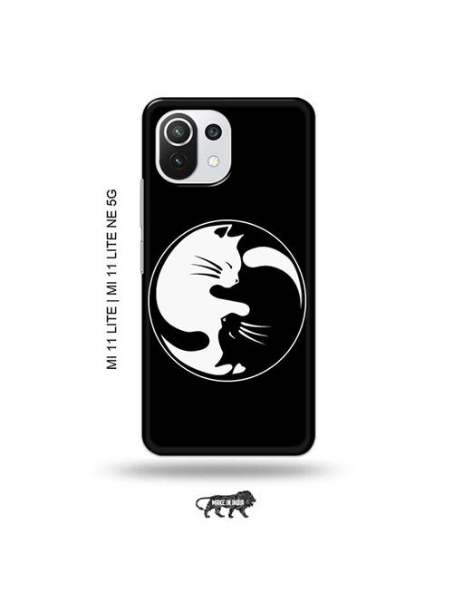 tweakymod designer printed hard case | ninja cat back cover compatible with mi 11 lite, xiaomi 11 lite ne 5g - 19034681 - Very Small Image - 1