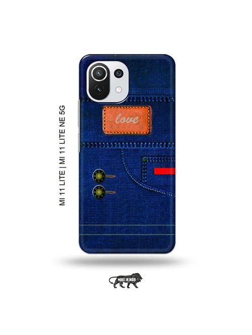 tweakymod designer printed hard case | jeans love back cover compatible with mi 11 lite, xiaomi 11 lite ne 5g - 19034737 - Very Small Image - 1