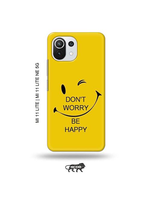 funny face yellow back cover compatible with mi 11 lite, xiaomi 11 lite ne 5g - 19034810 - Very Small Image - 1
