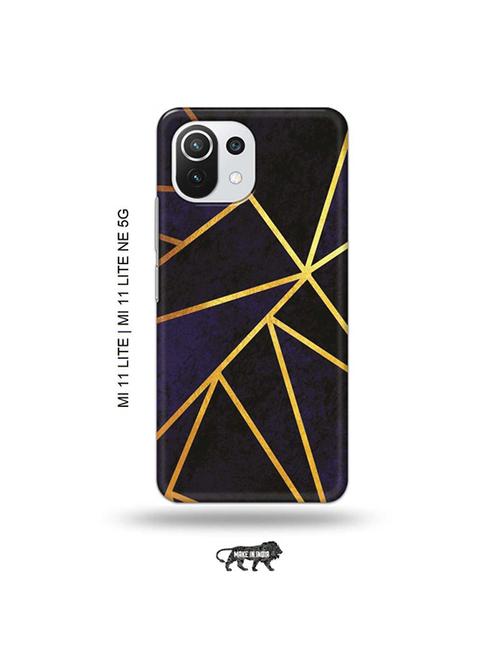 vertical gold strips back cover compatible with mi 11 lite, xiaomi 11 lite ne 5g - 19034890 - Very Small Image - 1