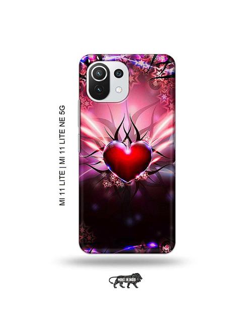 heart back cover compatible with mi 11 lite, xiaomi 11 lite ne 5g - 19034903 - Very Small Image - 1