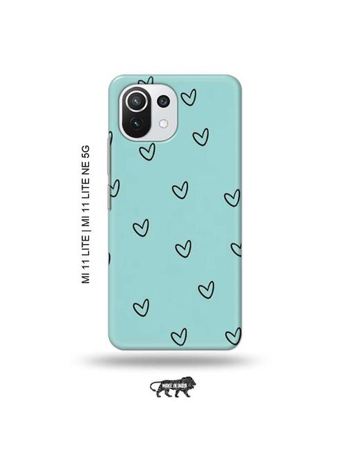 hearts back cover compatible with mi 11 lite, xiaomi 11 lite ne 5g - 19034922 - Very Small Image - 1