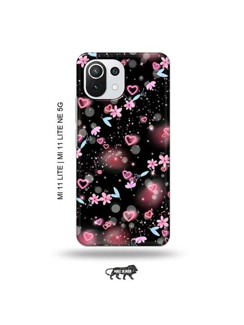 flower and hearts back cover compatible with mi 11 lite, xiaomi 11 lite ne 5g - 19034924 - Very Small Image - 1