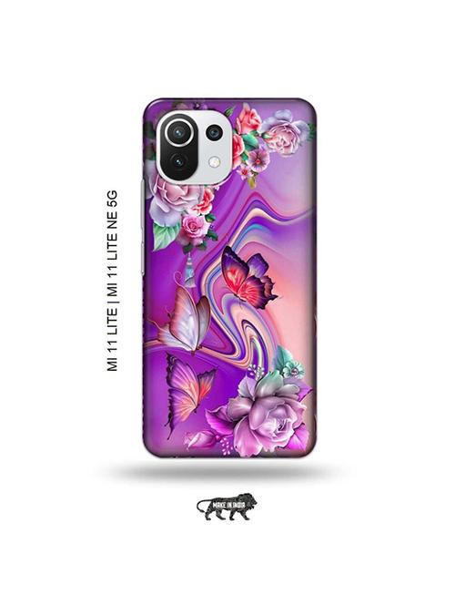 flowers back cover compatible with mi 11 lite, xiaomi 11 lite ne 5g - 19034934 - Very Small Image - 1