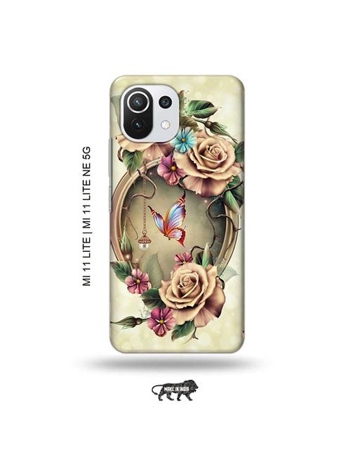 floral back cover compatible with mi 11 lite, xiaomi 11 lite ne 5g - 19034936 - Very Small Image - 1