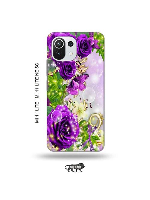 flowers back cover compatible with mi 11 lite, xiaomi 11 lite ne 5g - 19034938 - Very Small Image - 1