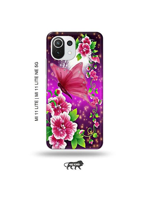 flowers back cover compatible with mi 11 lite, xiaomi 11 lite ne 5g - 19034940 - Very Small Image - 1
