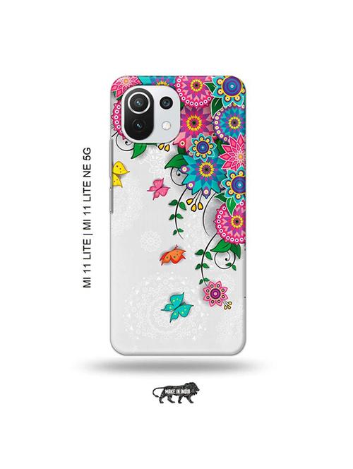 flowers back cover compatible with mi 11 lite, xiaomi 11 lite ne 5g - 19034945 - Very Small Image - 1