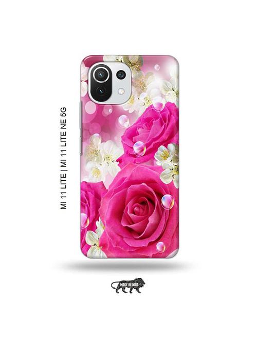 flowers back cover compatible with mi 11 lite, xiaomi 11 lite ne 5g - 19034965 - Very Small Image - 1
