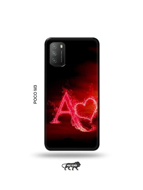 fire heart letter a back cover compatible with poco m3 - 19035052 - Very Small Image - 1